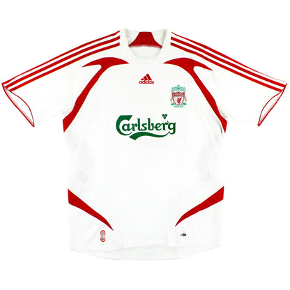 Liverpool 2007-08 Away Shirt (XL) Finnan #3 (Very Good)_1