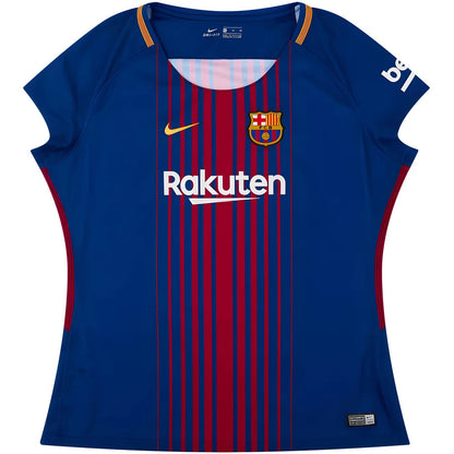 Barcelona 2017-18 Home Shirt (Womens) (M) (Mint)_1
