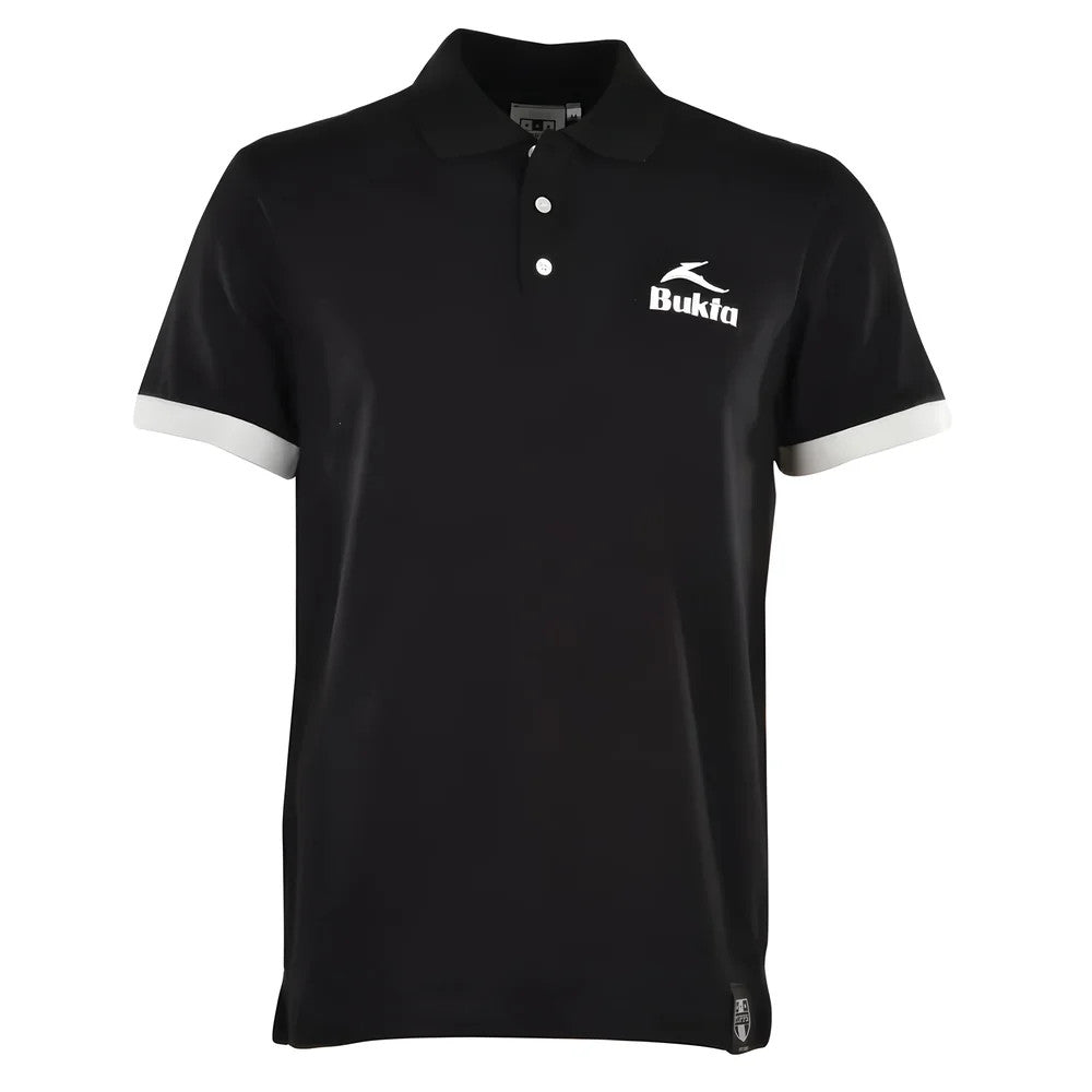 BUKTA Polo Black with White Cuffs_2