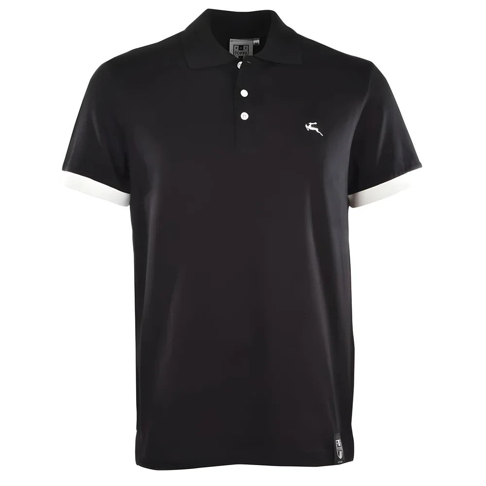 BUKTA Lifestyle Polo Black with White Cuffs_2