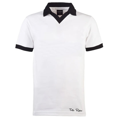 TOFFS Classic Retro White Short Sleeve Shirt With Collar_0
