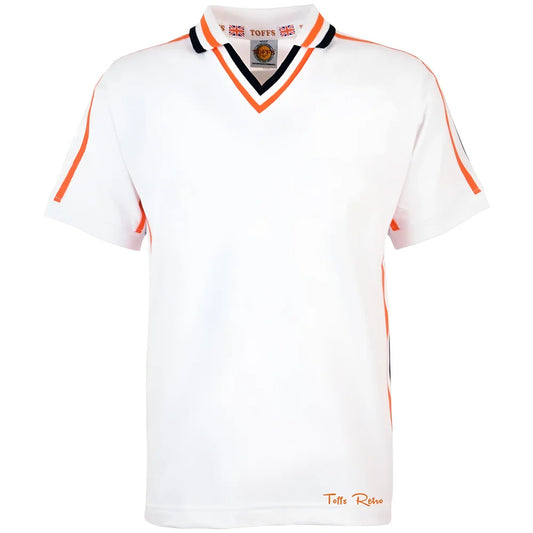 TOFFS Retro White Short Sleeve Shirt With Orange/Black Tape_0