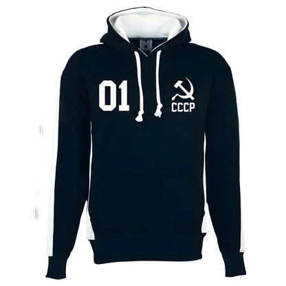 Soviet Union (CCCP) Number 01 Retro Hoodie - Black_1