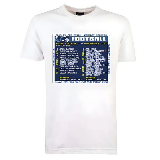 2013 FA Cup Final (Wigan Athletic) Retrotext T-shirt - White_1