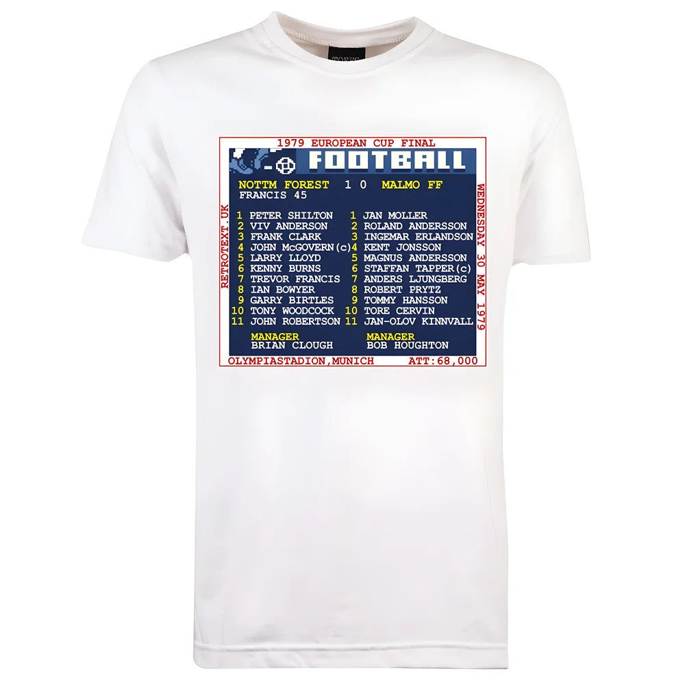 1979 European Cup Final (Nottingham Forest) Retrotext t-shirt_1