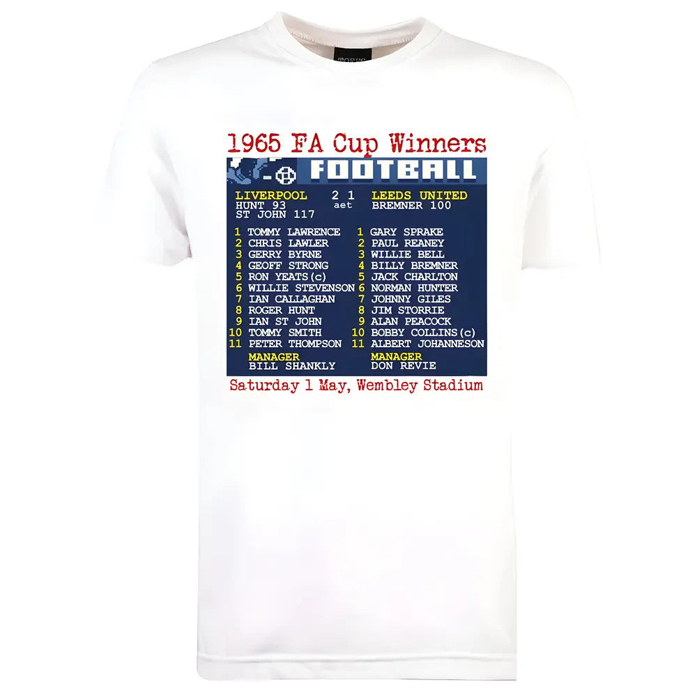 1965 FA Cup Final (Liverpool) Retrotext T-Shirt - White_1