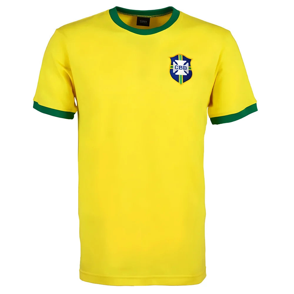 Brazil 1970's World Cup Retro T-Shirt - Yellow/Green_2