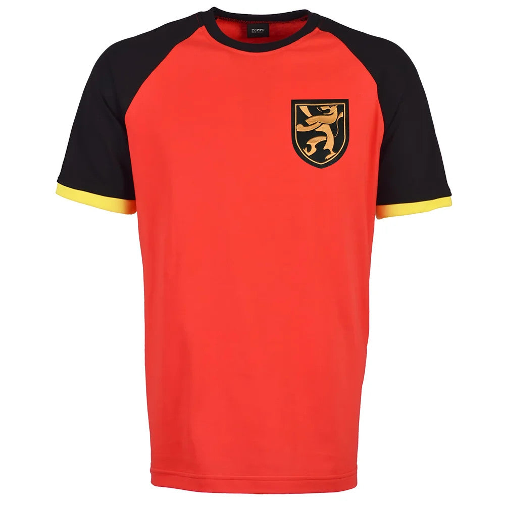 Belgium Raglan Red with Black/Yellow Sleeve T-Shirt_1