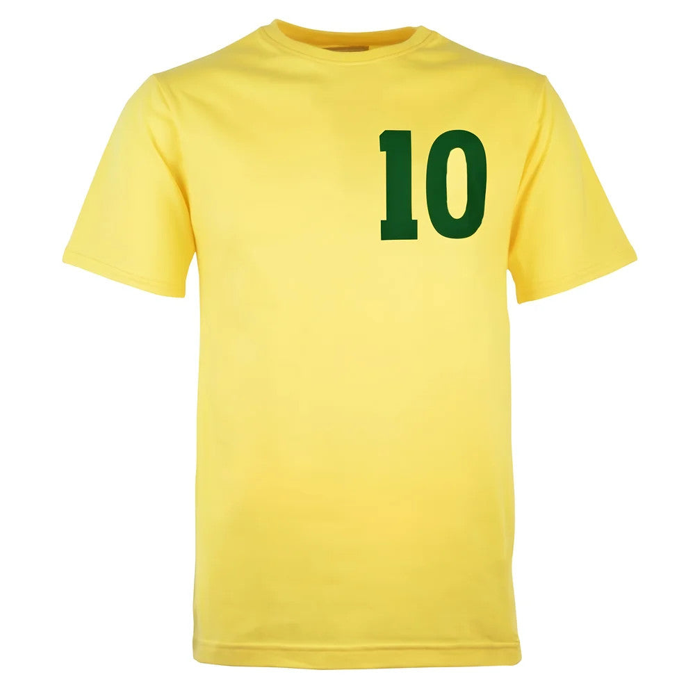 Brazil No 10 Pele Yellow T-Shirt_1