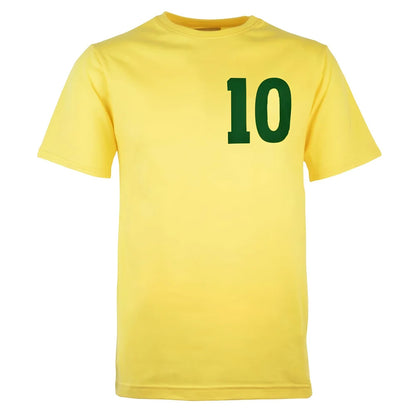 Brazil No 10 Pele Yellow T-Shirt_1