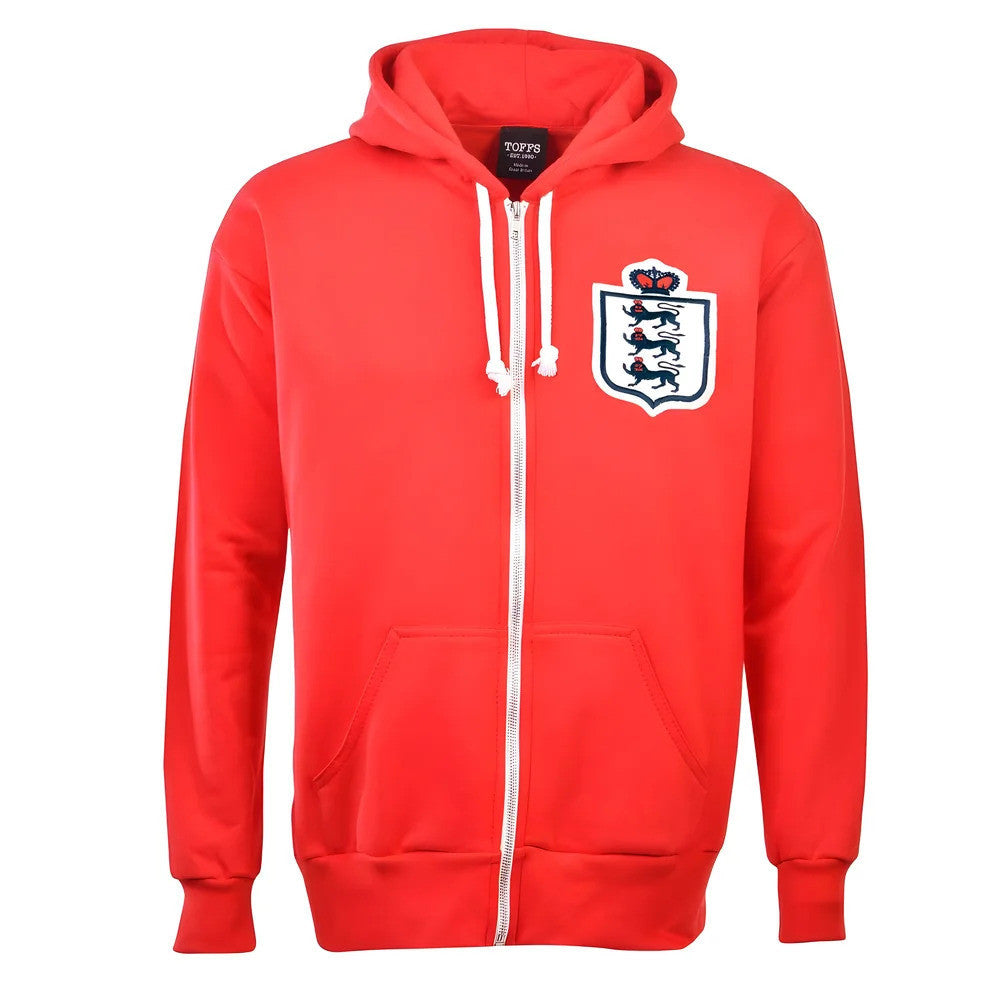 England Football Club Zipped Hoodie - Red_1