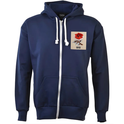 England Rose 1910 Vintage Zipped Hoodie - Navy_1