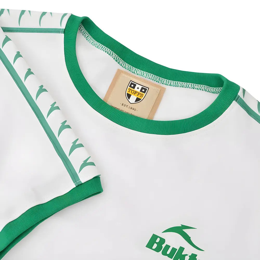 BUKTA Ringer T-Shirt - White/Green Â£25.00_2
