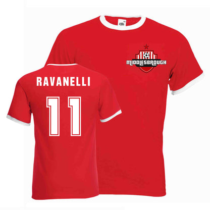 Fabrizio Ravanelli Middlesborough Ringer Tee (red)_1
