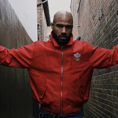 Wales Rugby Red Harrington Jacket_2